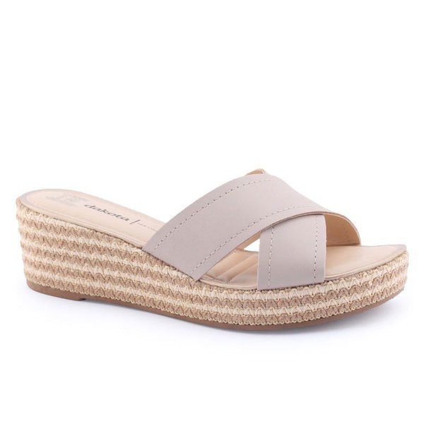 Tamanco Feminino Z5483 espadrille salto anbela cNF Dakota Bege