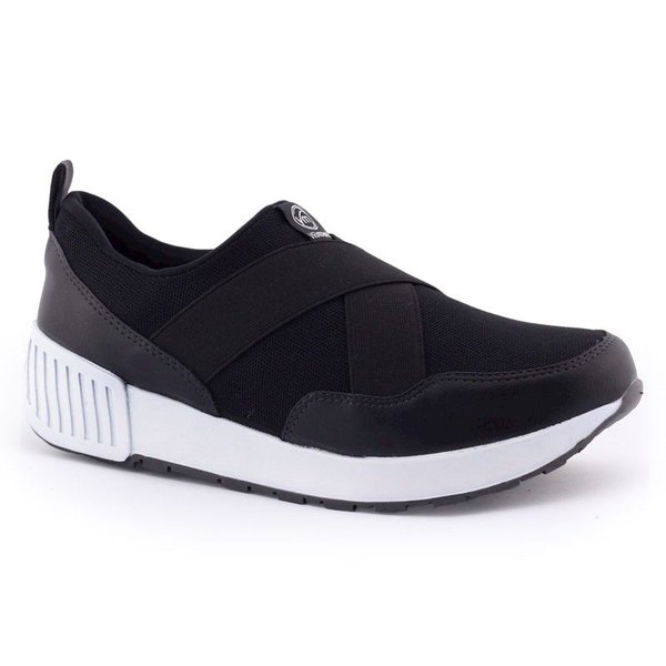 Tênis feminino casual 19-701 SLIP ON elástico – Via Marte Preto