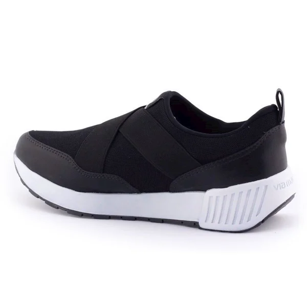 Via Marte Tenis Elastico Preto Tênis Feminino Casual Via Marte