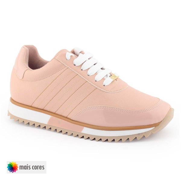 Tênis Flatform Feminino 1234 328 verniz e listras Vizzano Rosa