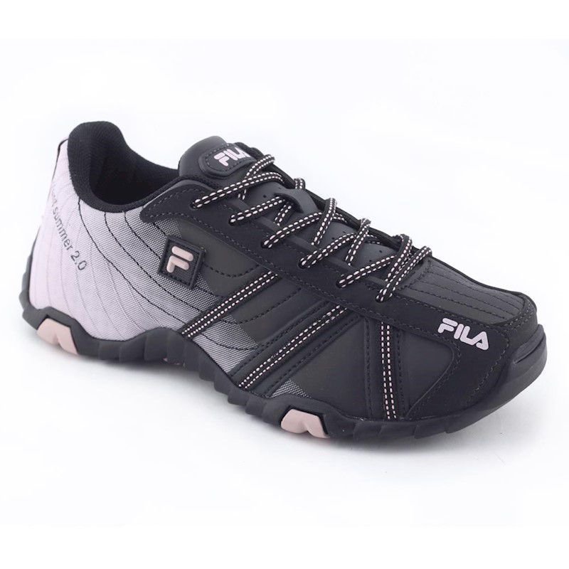 Tênis feminino Slant Summer 510172X - Fila Preto/Rosa