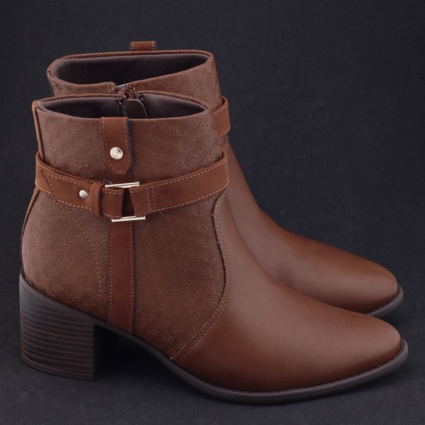 Comfortflex Bota Over Caramelo Couro Bota ComfortFlex 22639335