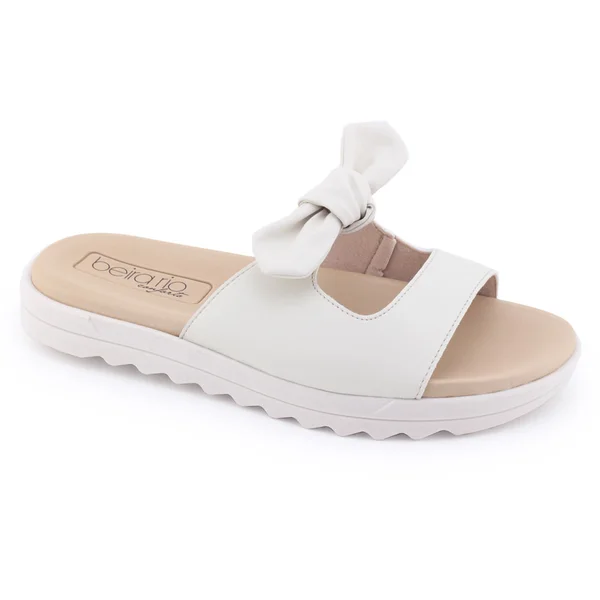 Chinelo feminino Beira Rio Conforto slip on laço nóGelo
