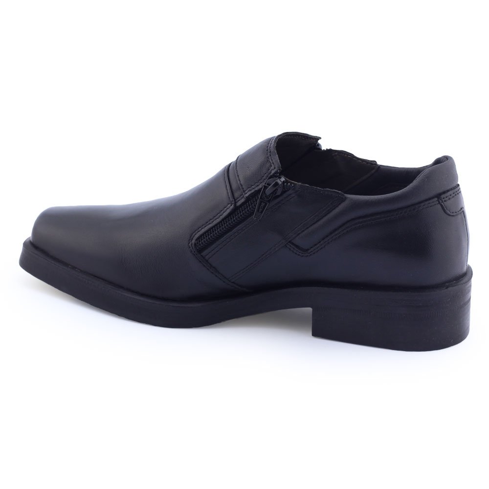 Sapato Masculino Ferracini 6629 Couro Social ziper Urban Way Preto