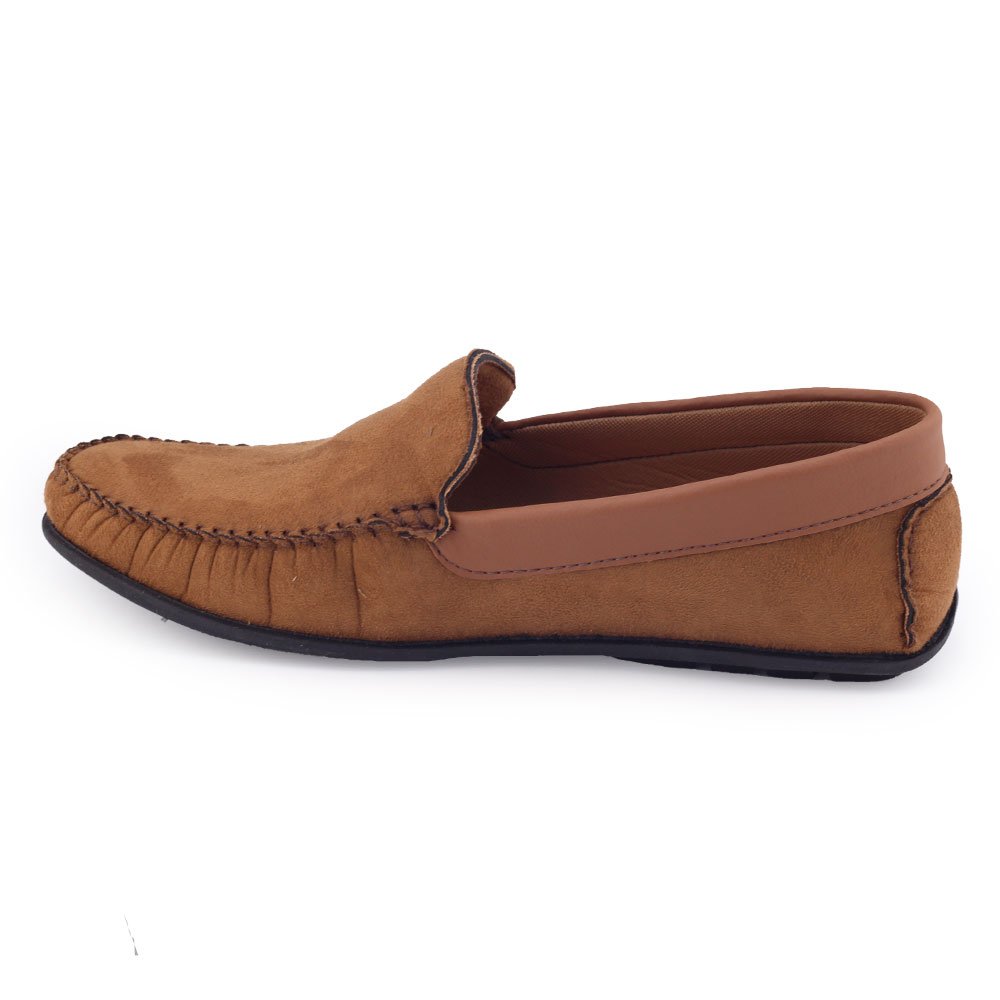 Sapato Mocassim Mr.G 01 sintético costurado clássico leve Mostarda