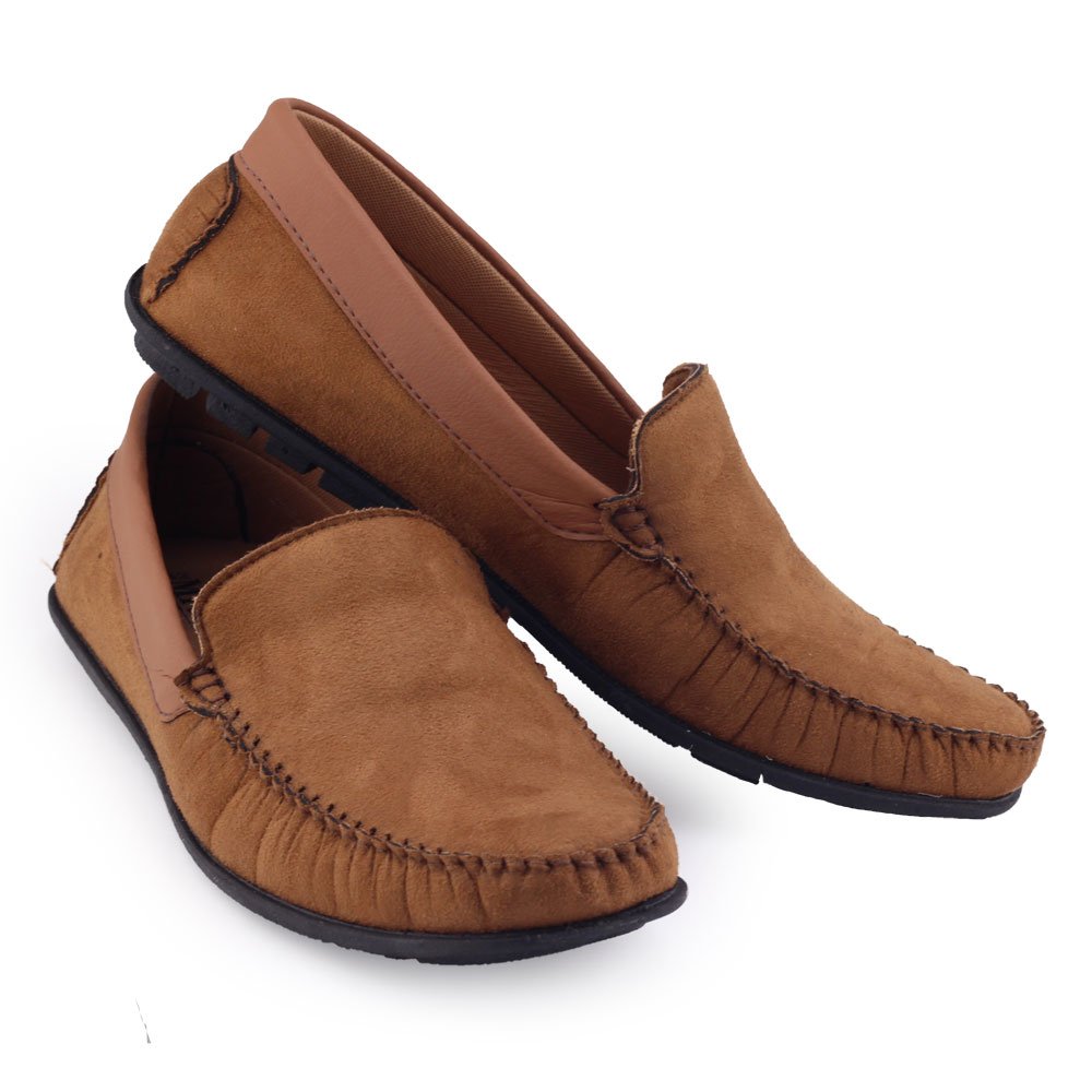 Sapato Mocassim Mr.G 01 sintético costurado clássico leve Mostarda