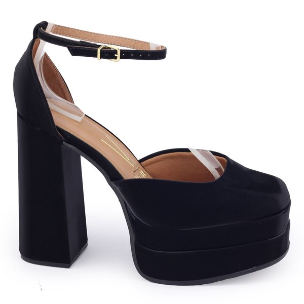 Scarpin Meia Salto Vizzano Preto Meia Pata Sapato Feminino Vizzano