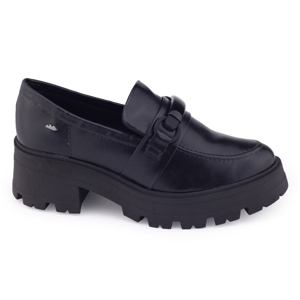 いそっぷ Sapato mocassim Dakota G5963 Oxford tratorado sola alta moda Preto
