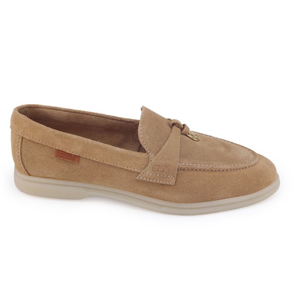 Sapato Mocassim Fem Bottero Summer Walk 360802 Couro Slip On Tan