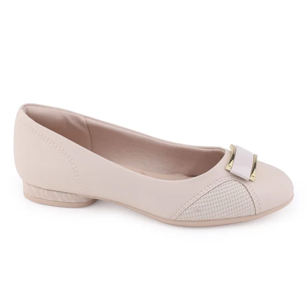 Sapato feminino Comfortflex 23-62302 Dallas baixo confortoBege