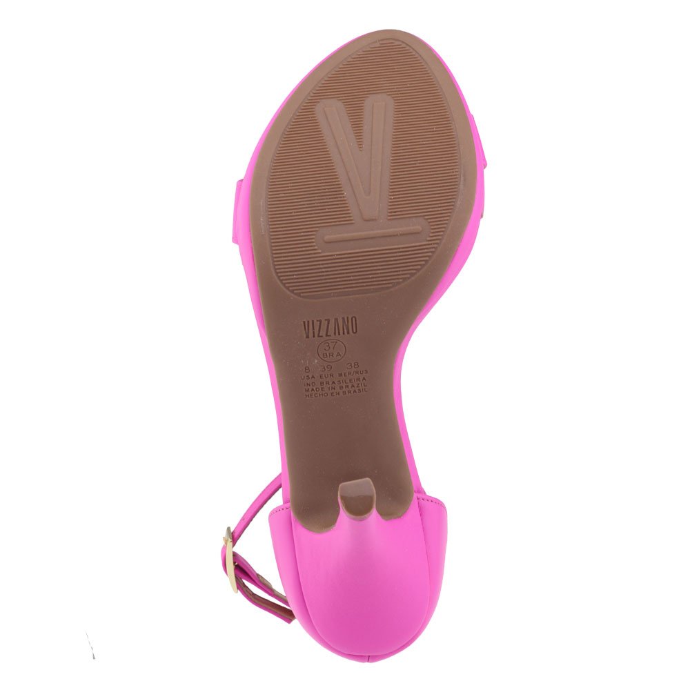 Sandália Feminina 6210 655 salto agu1ha cNF Vizzano Pink Neon