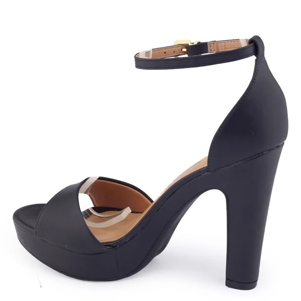 Sandália Fem Meia Pata Vizzano salto alto grosso Preto