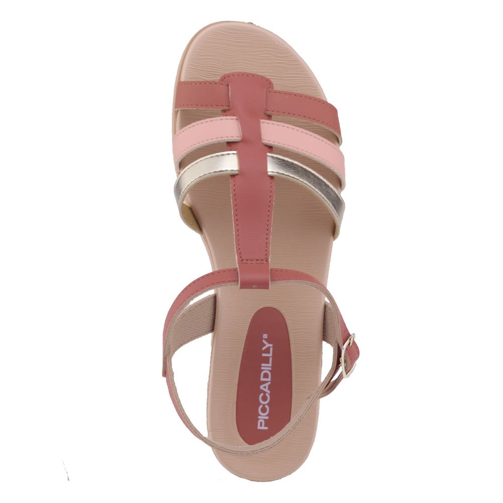 Sandália Fem Piccadilly 418057 Stretch Soft aranha baixa Pêssego