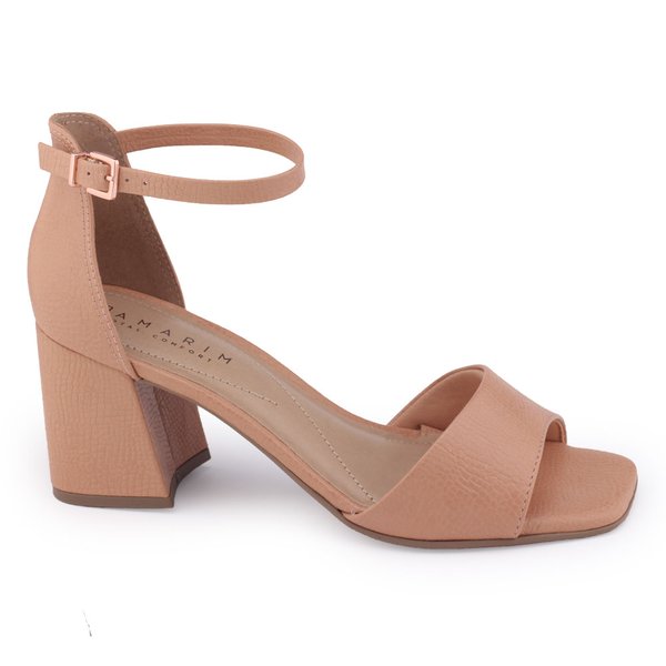 Sandália Ramarim Casual 22-34202 salto bloco alto crocoAvelã