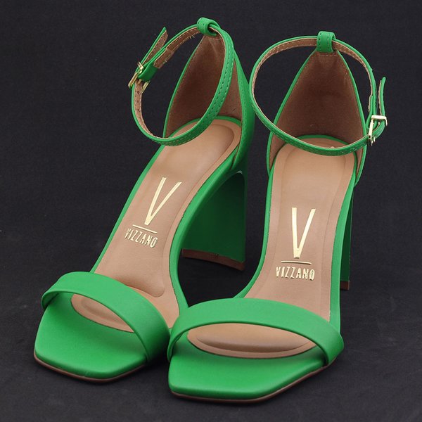 Sandália feminina Vizzano pelica salto alto retoVerde
