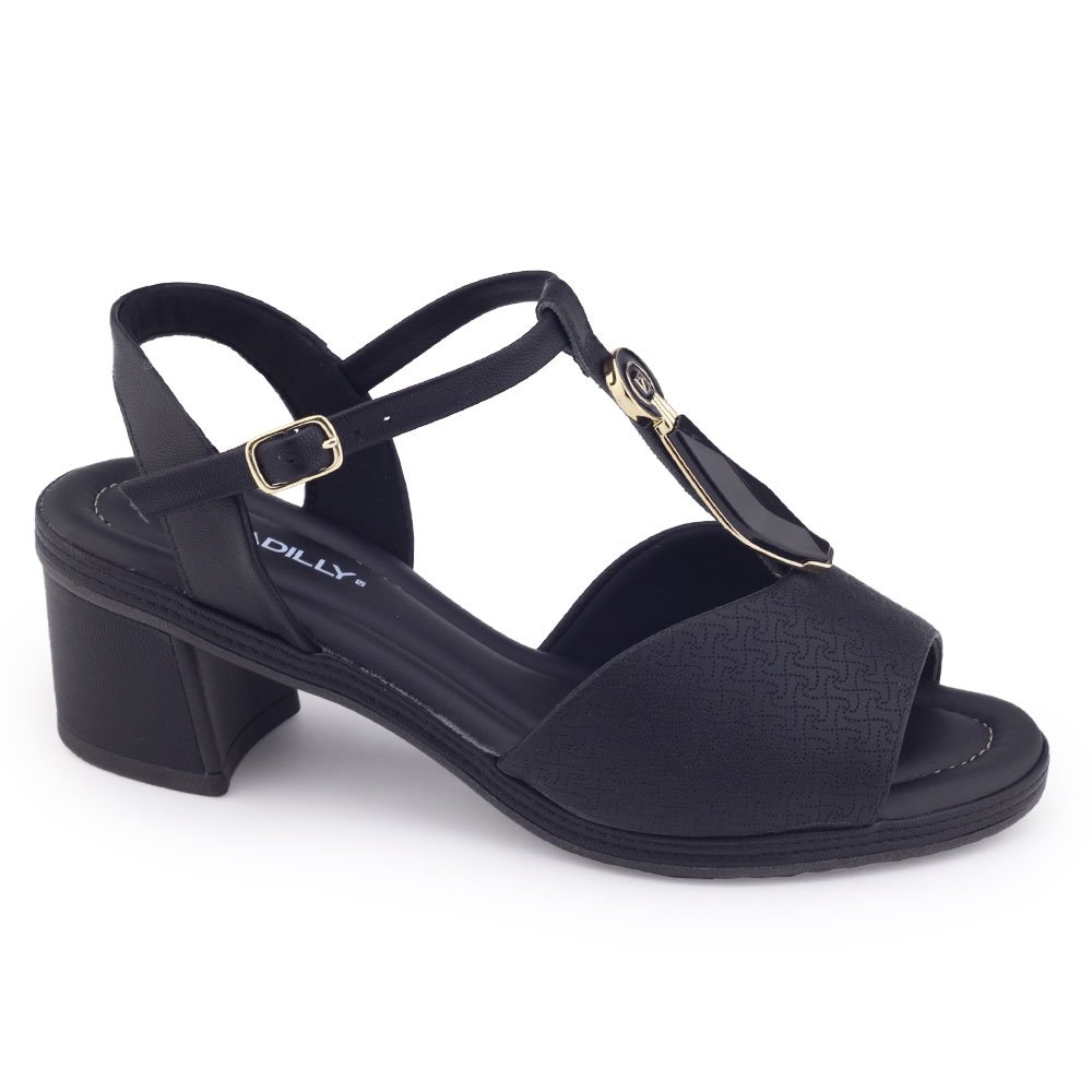 Sandália Fem Piccadilly 566048 Joanete Stretch soft ondas Preto