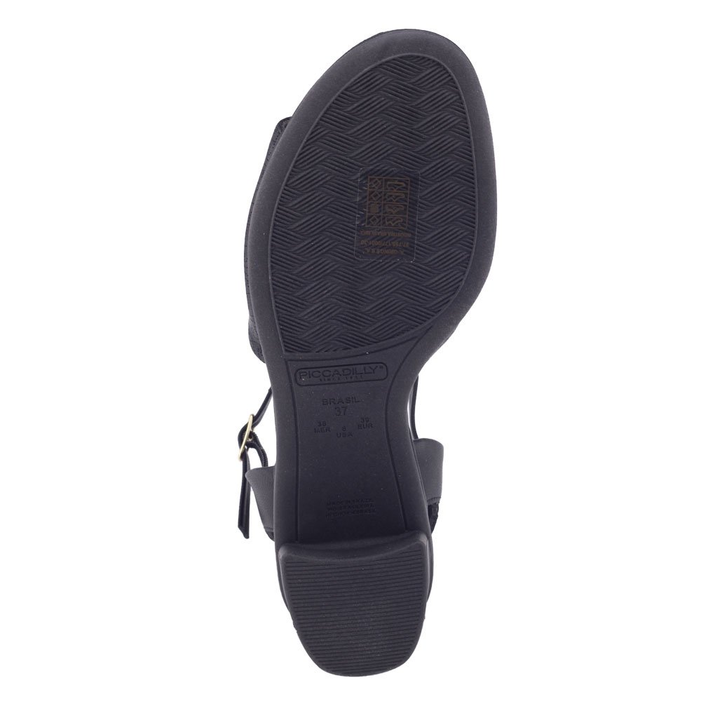 ボルゾイ　1104040 Sandália Fem Piccadilly 566048 Joanete Stretch soft ondas Preto