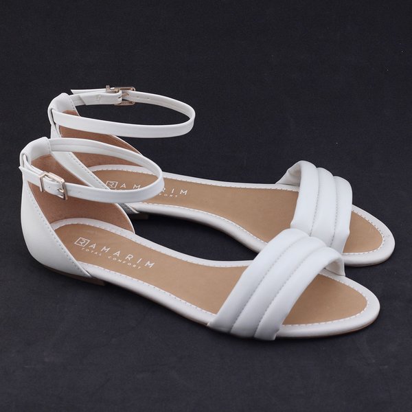 Sandália Ramarim Comfy Casual 21-28205 rasteira TotalComfort Gelo
