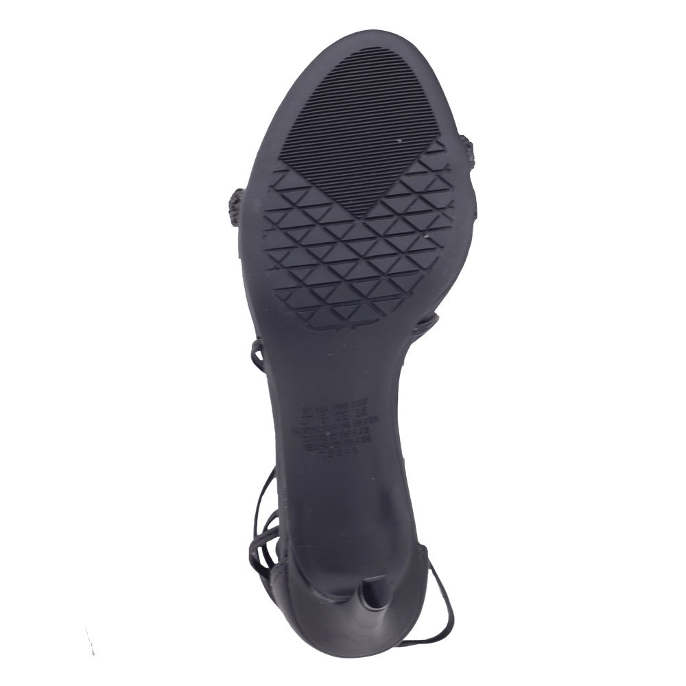 Sandália Dakota Z9631 Salto Agu1ha brilho pedraria amarração Preto