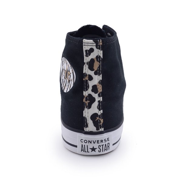 Tênis All Star Converse Cano Alto CT14670 Animal Print Preto/Branco