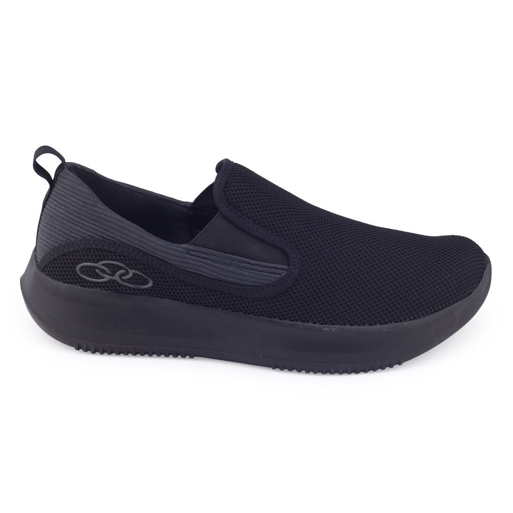 Tênis Masculino Olympikus Wellness 2 186 Casual Slip On Preto