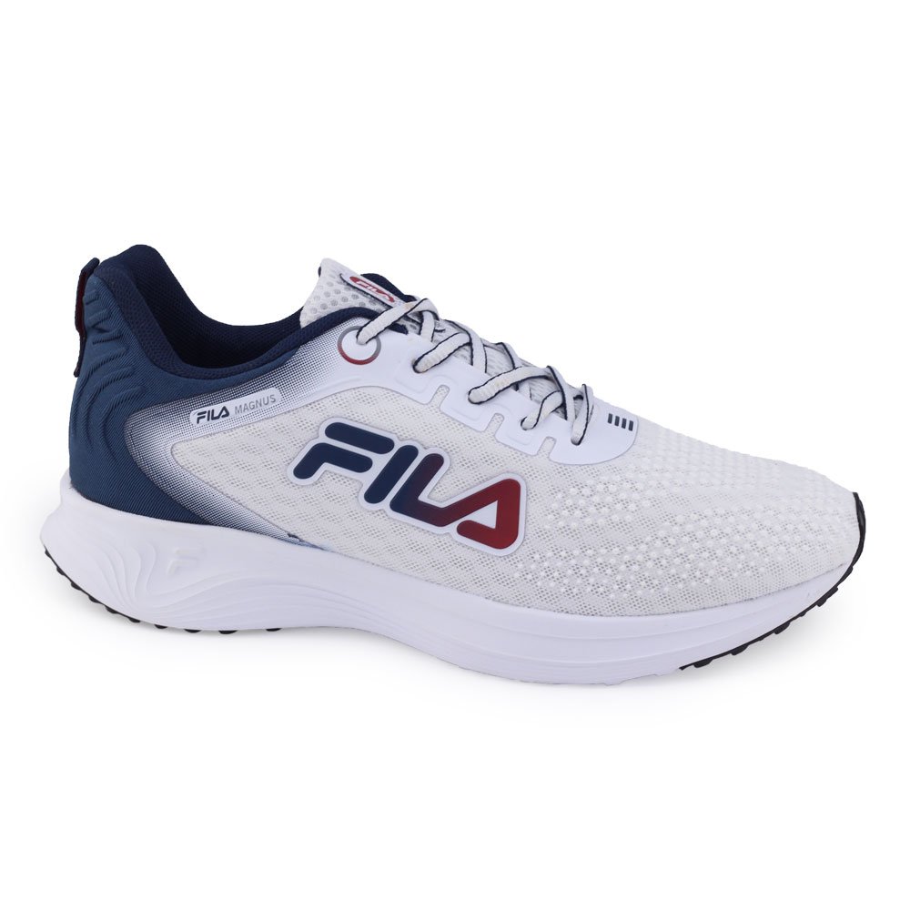 Tênis Masculino Fila Magnus 1098586 mesh conforto Corrida Branco