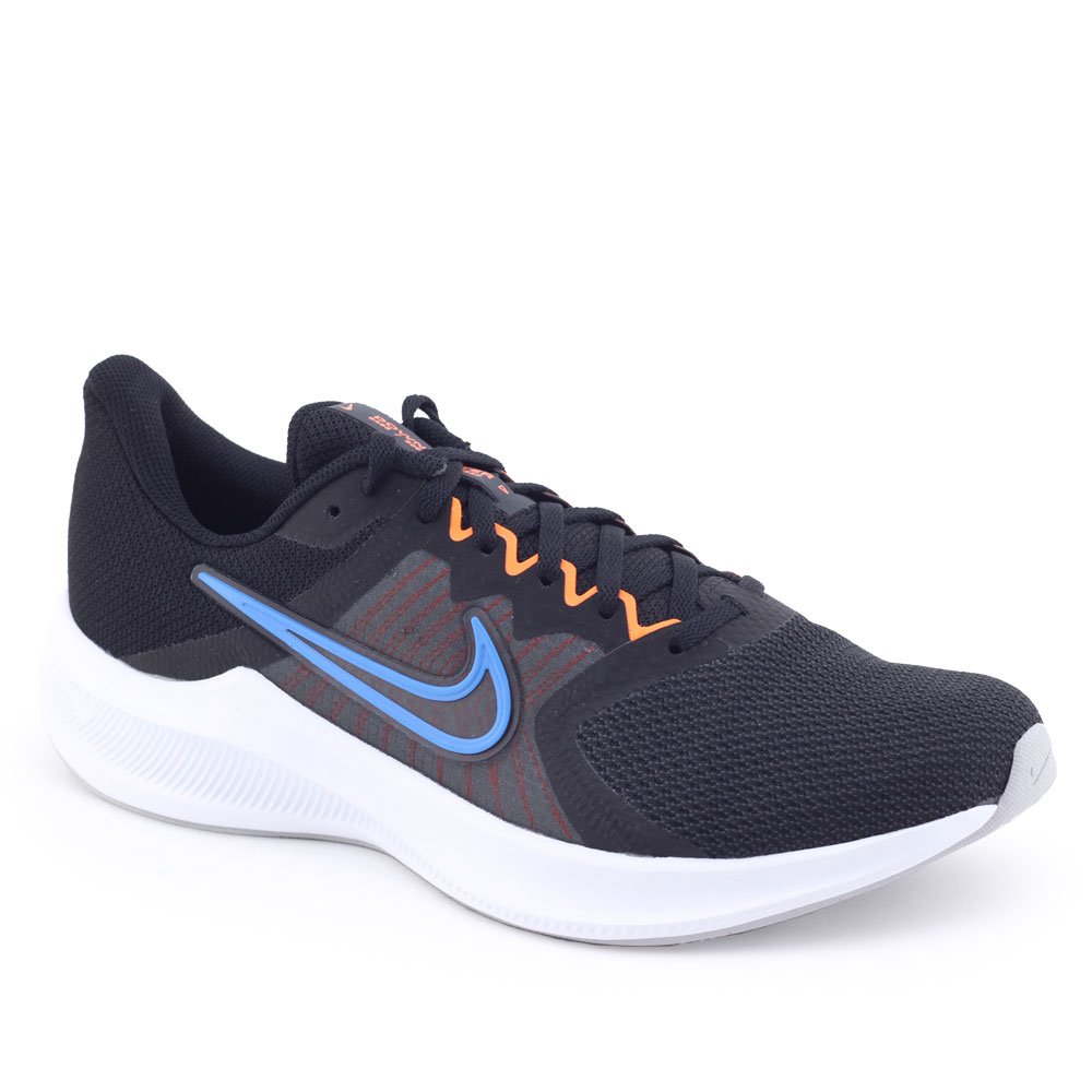 Tênis Nike Downshifter 11 Masculino Esportivo CW3411 Preto/Laranja