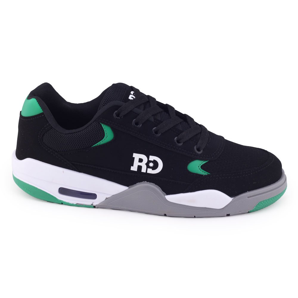 Tênis Unissex Redikal RKT470 sport urban casual Streetwear Preto/Verde