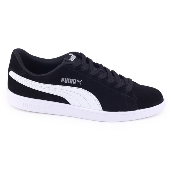 Tênis Masculino Puma Smash v2 BDP 367147 Couro Casual Skate Preto