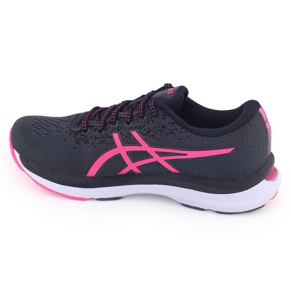 Tênis Fem esportivo Asics GEL Hypersonic 4 1012B662 Corrida Preto/Pink