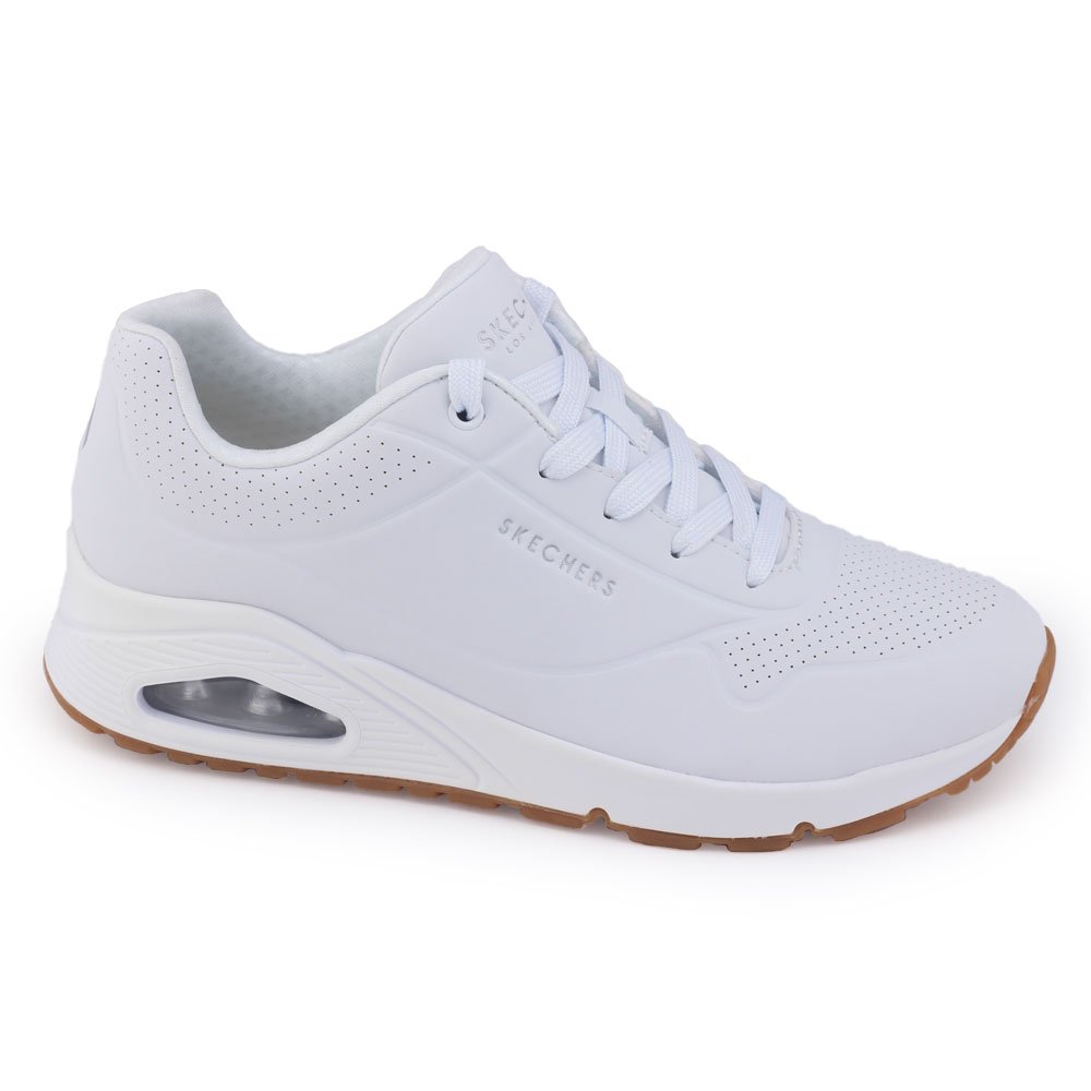 Tênis Feminino Casual Skechers Street Uno 73690/WHT Stand On Branco