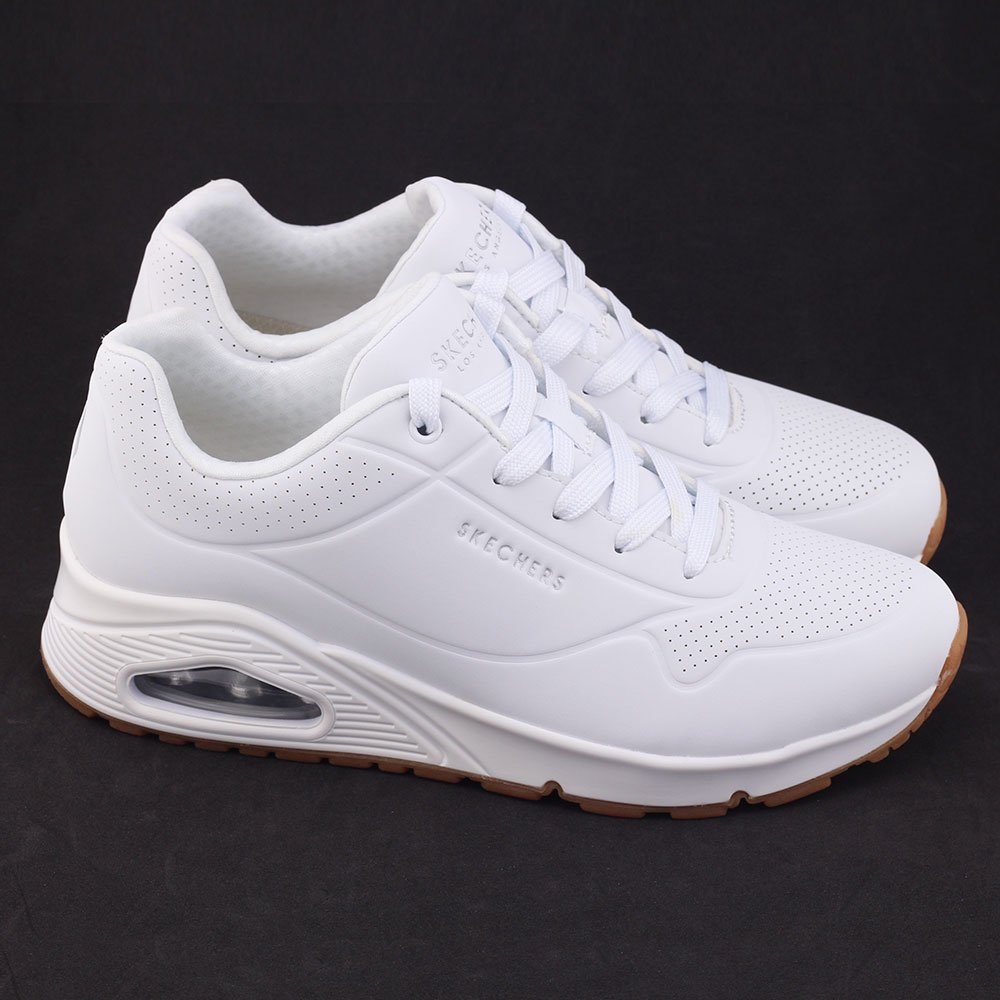 Tênis Feminino Casual Skechers Street Uno 73690/WHT Stand On Branco