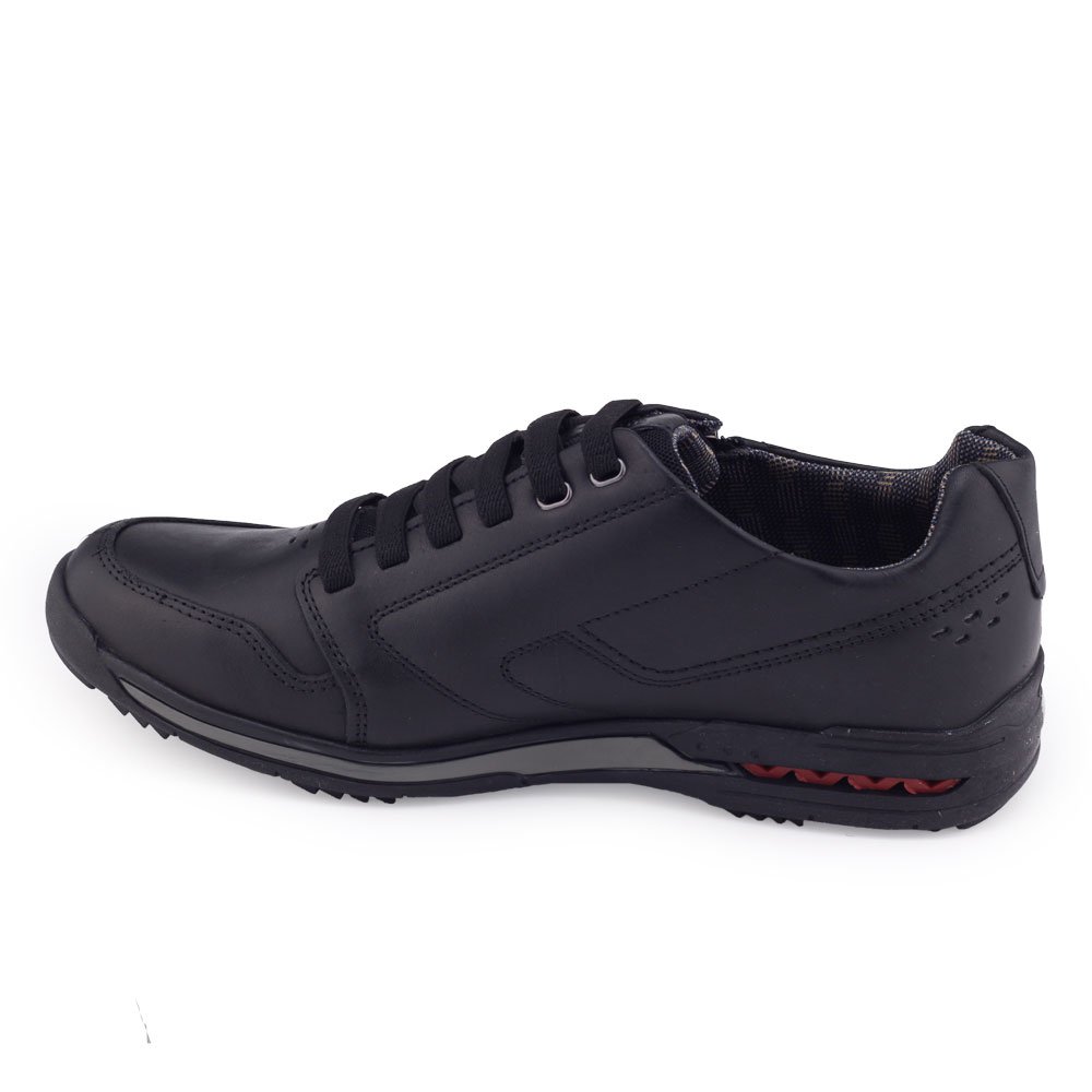 Sapatênis Pegada Anilina 114858-01 Couro Natural Amortech Preto