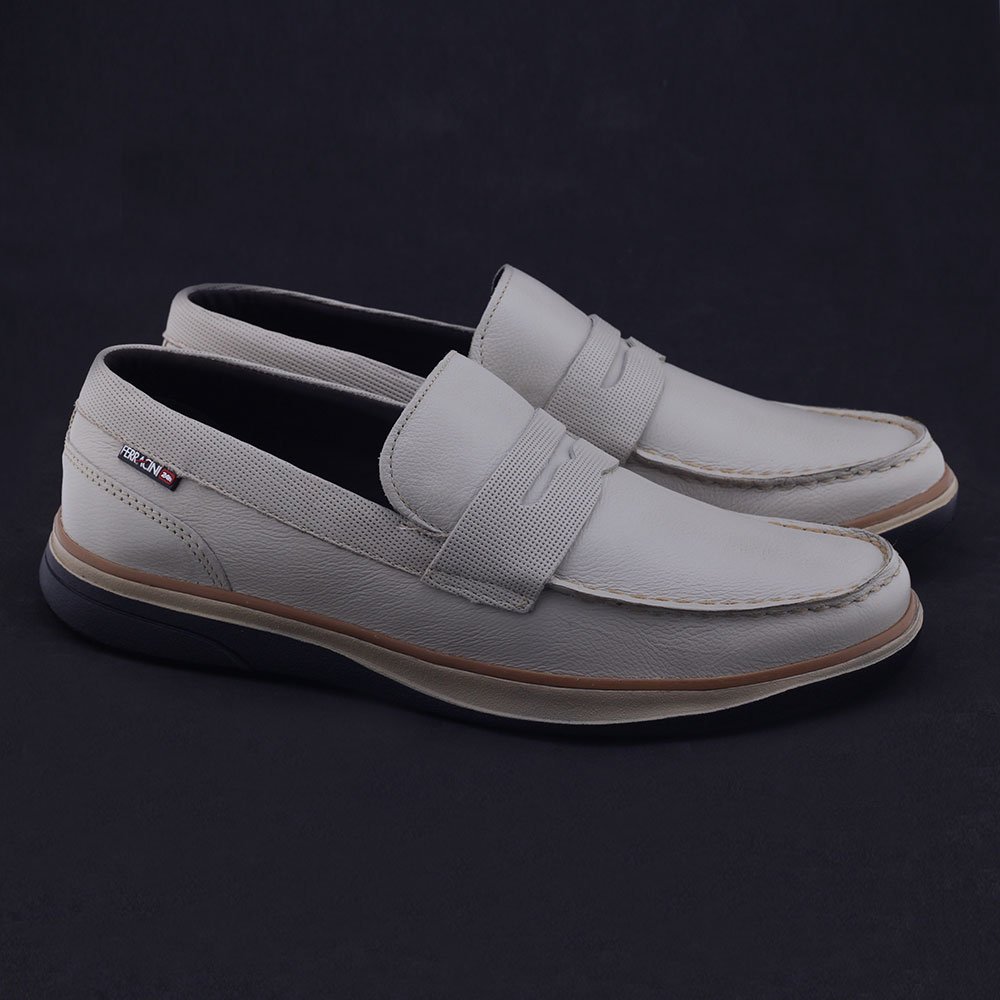 Sapatênis Masculino Ferracini San Marino 3528-682B couro Dubay Cinza