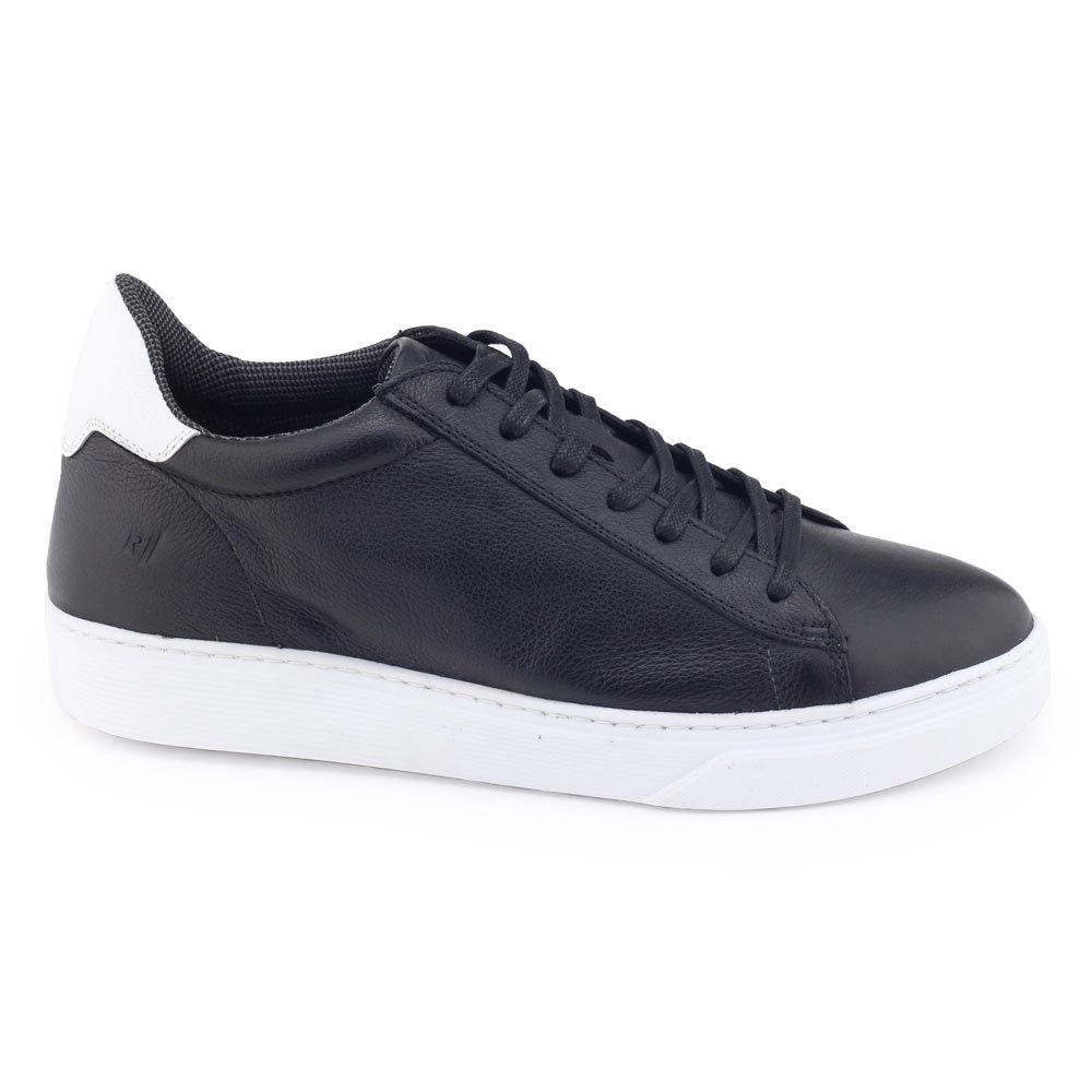 Sapatênis Masculino Rafarillo Alth+7cm White 58053 couro Preto