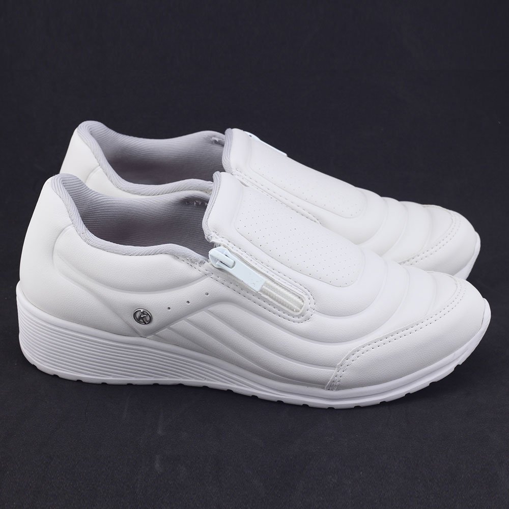 Tênis Kolosh SportStyle C2281A K Soft EVA Fit confort zíper Branco