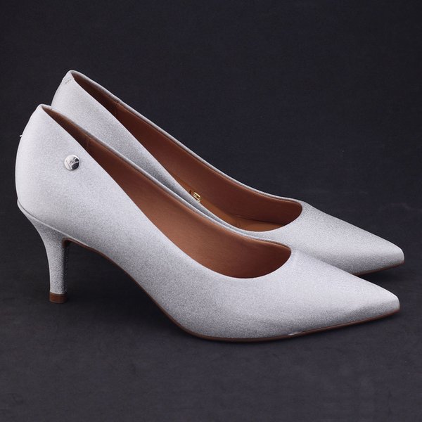 Sapato Scarpin Fem Vizzano Paris salto fino 6,5cmPrata