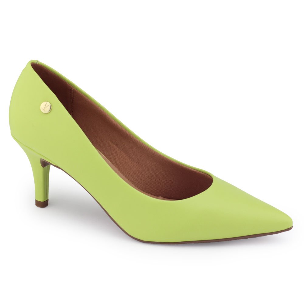 Sapato Scarpin Fem Vizzano 1185.702 Baixo Pelica salto 7cm Hortelã