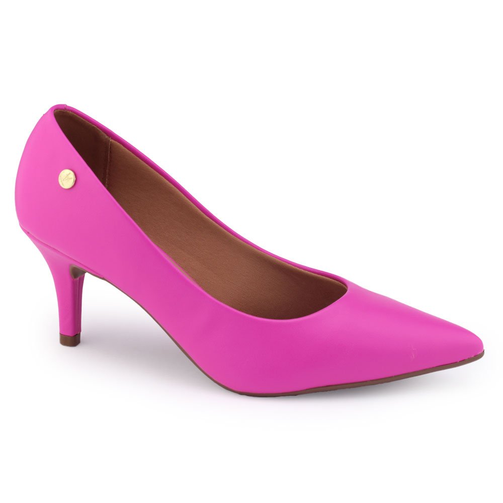 Sapato Scarpin Fem Vizzano 1185.702 Baixo Pelica salto 7cm Pink