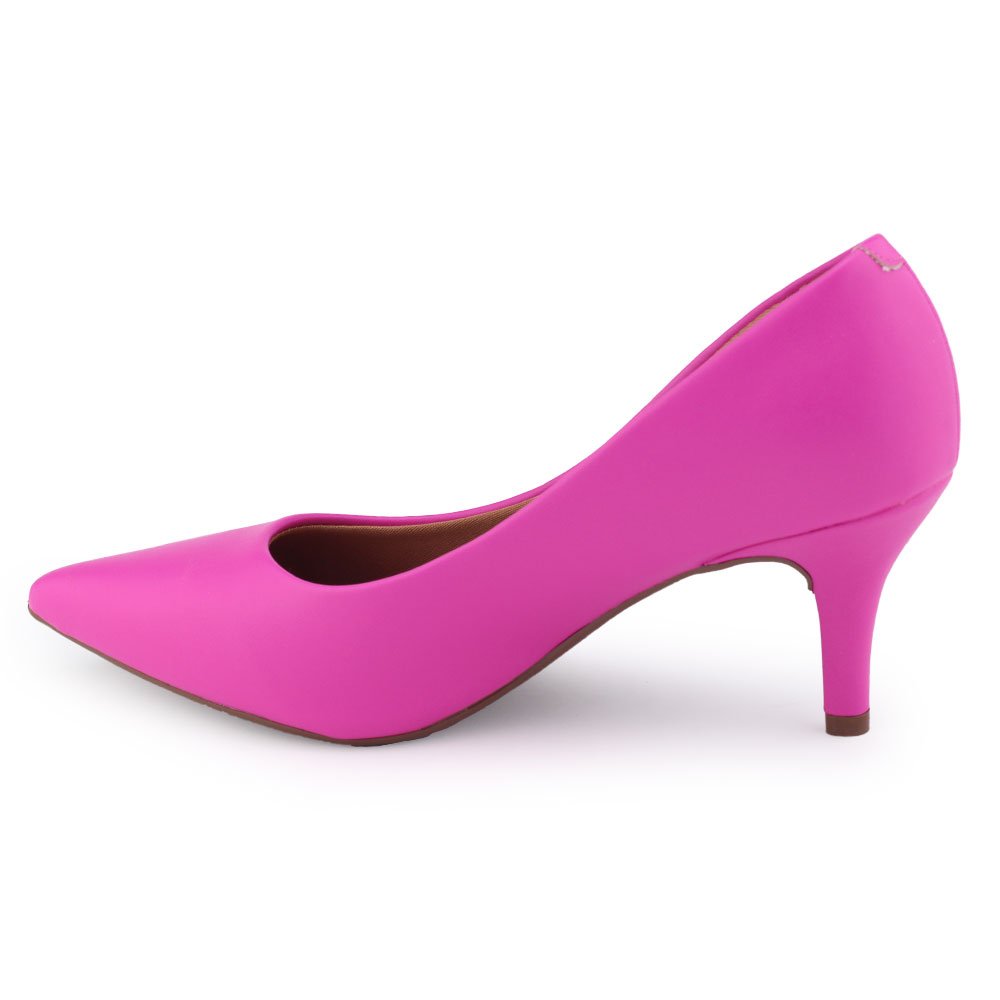 Sapato Scarpin Fem Vizzano 1185.702 Baixo Pelica salto 7cm Pink