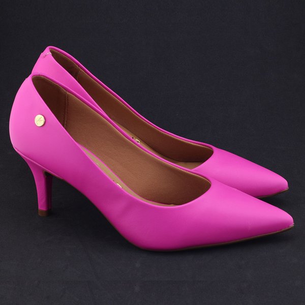 Sapato Scarpin Fem Vizzano Baixo Pelica salto 7cm Pink