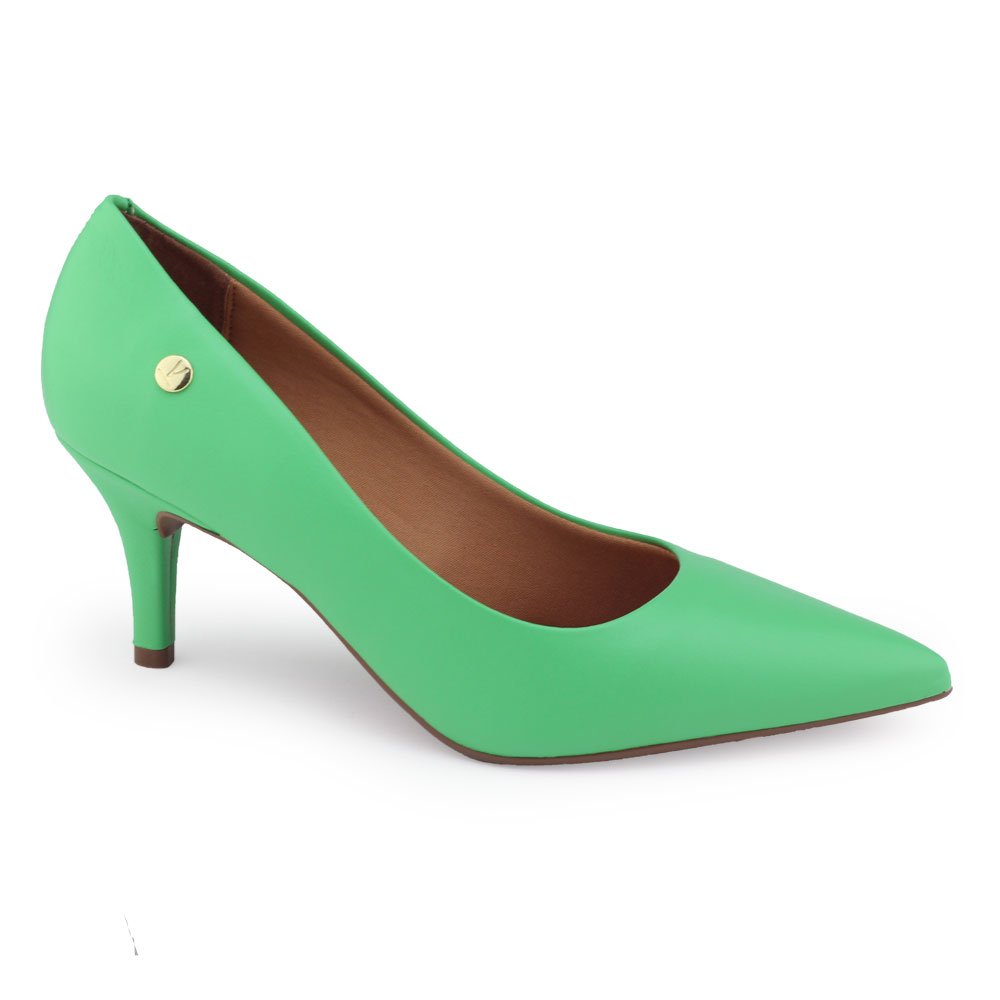 Sapato Scarpin Fem Vizzano 1185.702 Baixo Pelica salto 7cm Hortelã