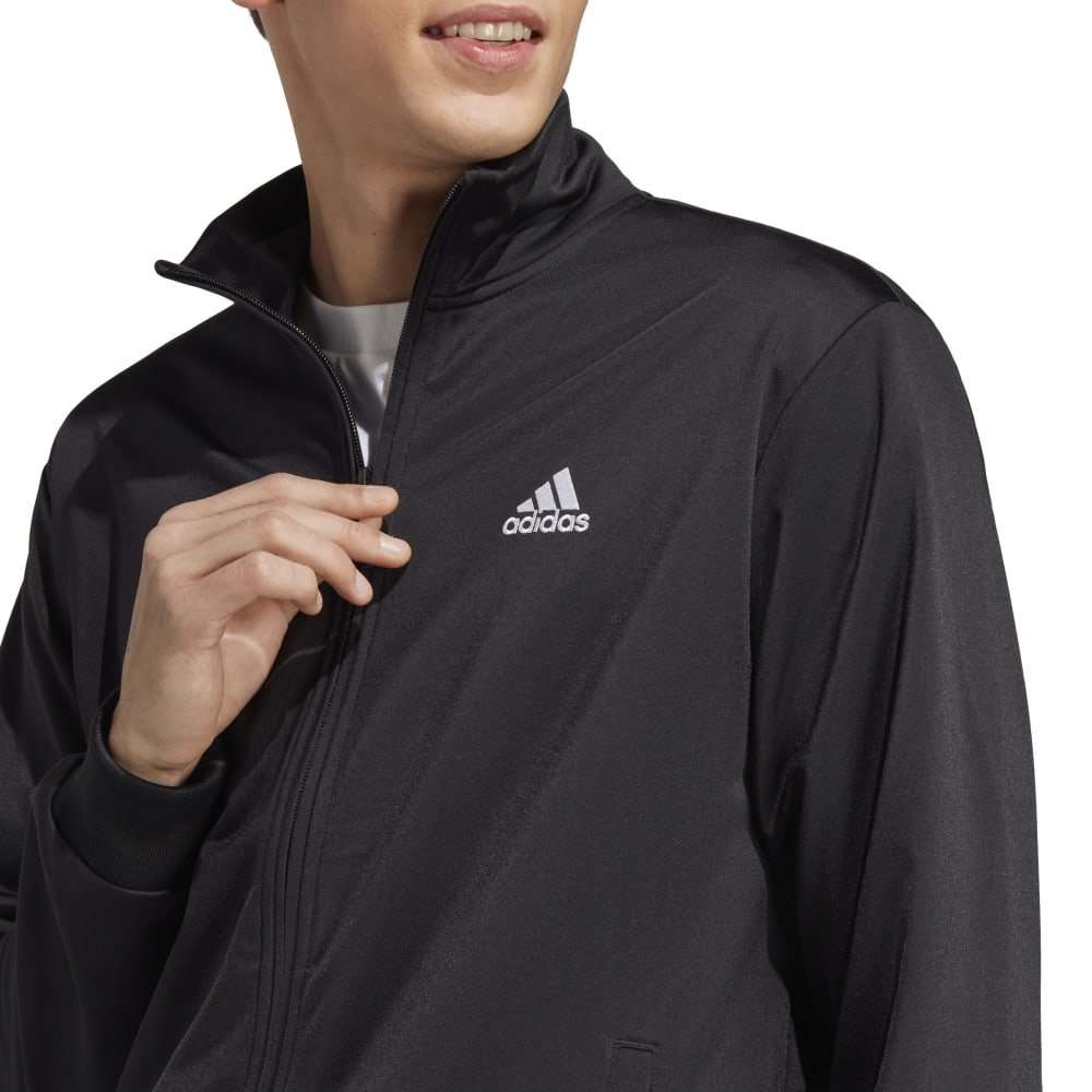 Agasalho Adidas Malha Linear Sportswear IC6775 zíper Preto