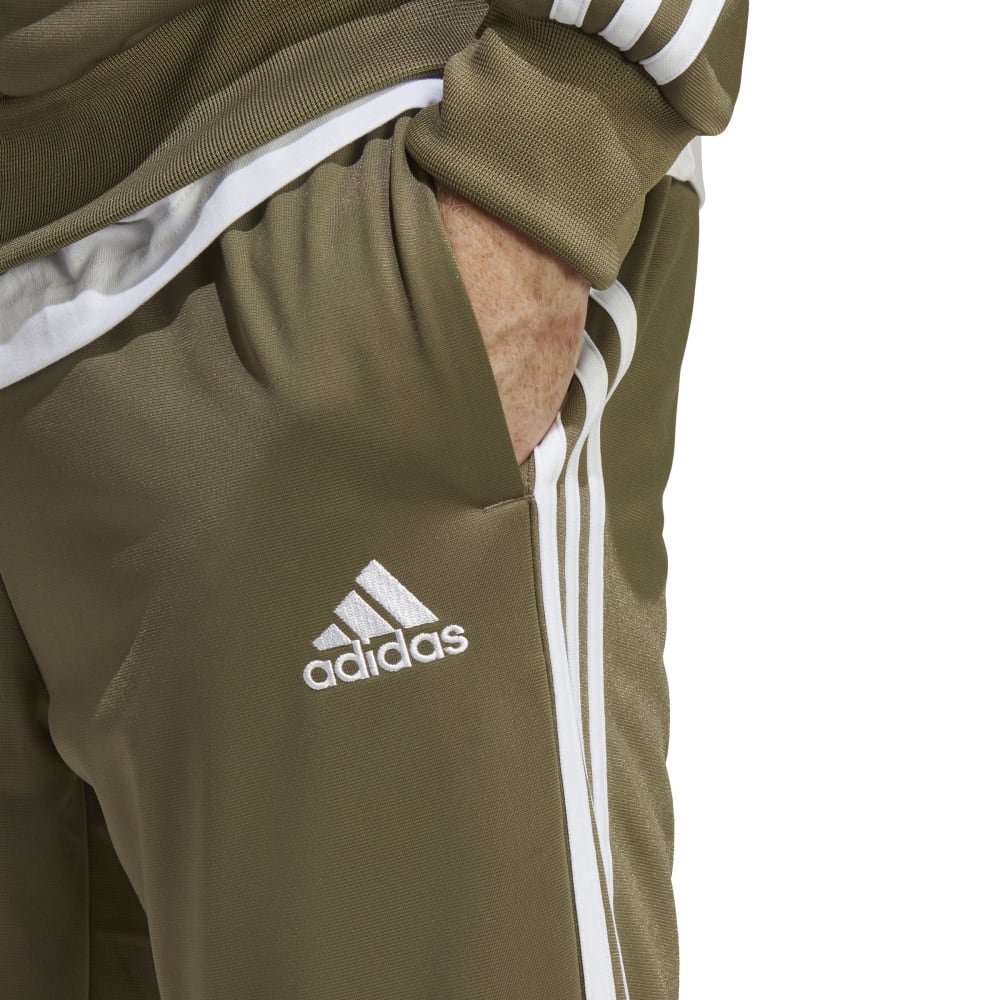 Agasalho Adidas Malha Linear Sportswear IC6775 zíper Oliva