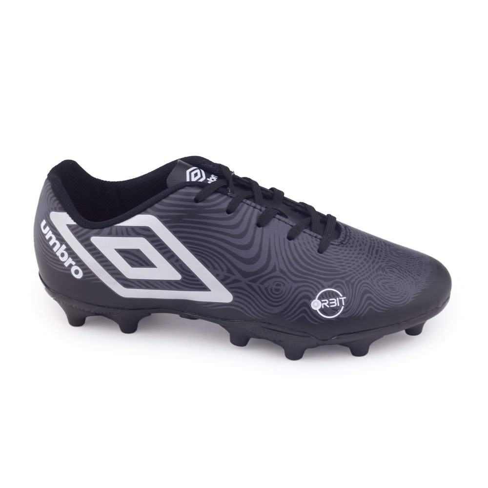 Chuteira Campo Umbro Orbit Jr 116965 cores Unissex Preto/Cinza