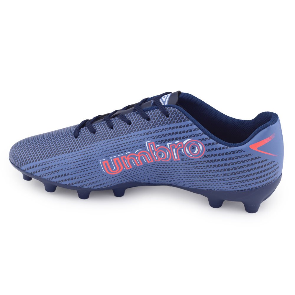 Chuteira Campo Umbro Arcade 116872 Unissex Soccer Shoes Azul/Coral