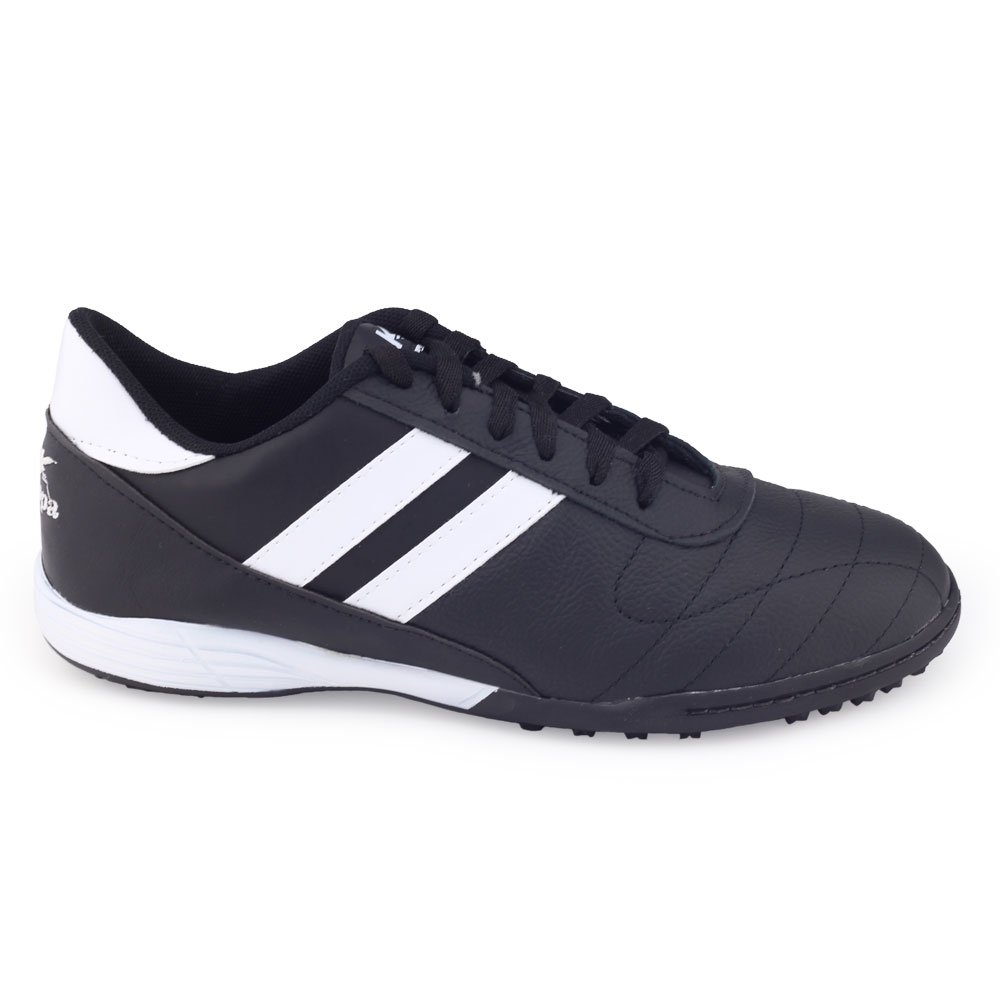 Chuteira Suiço Plakar PLK Copa Society SL R1970 couro Preto/Branco