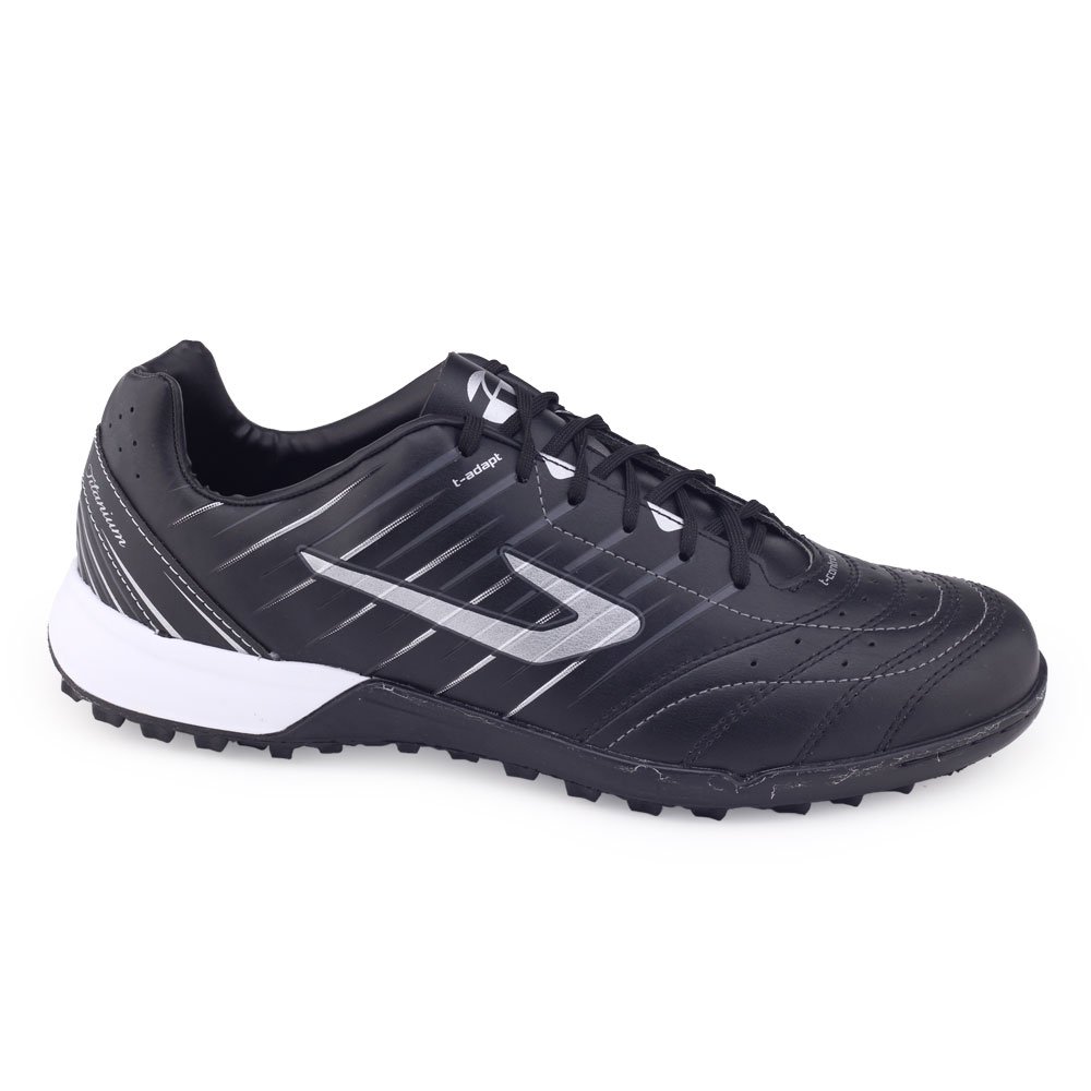 Chuteira Suiço Topper Titanium IX TP03430001 sintético Preto/Prata
