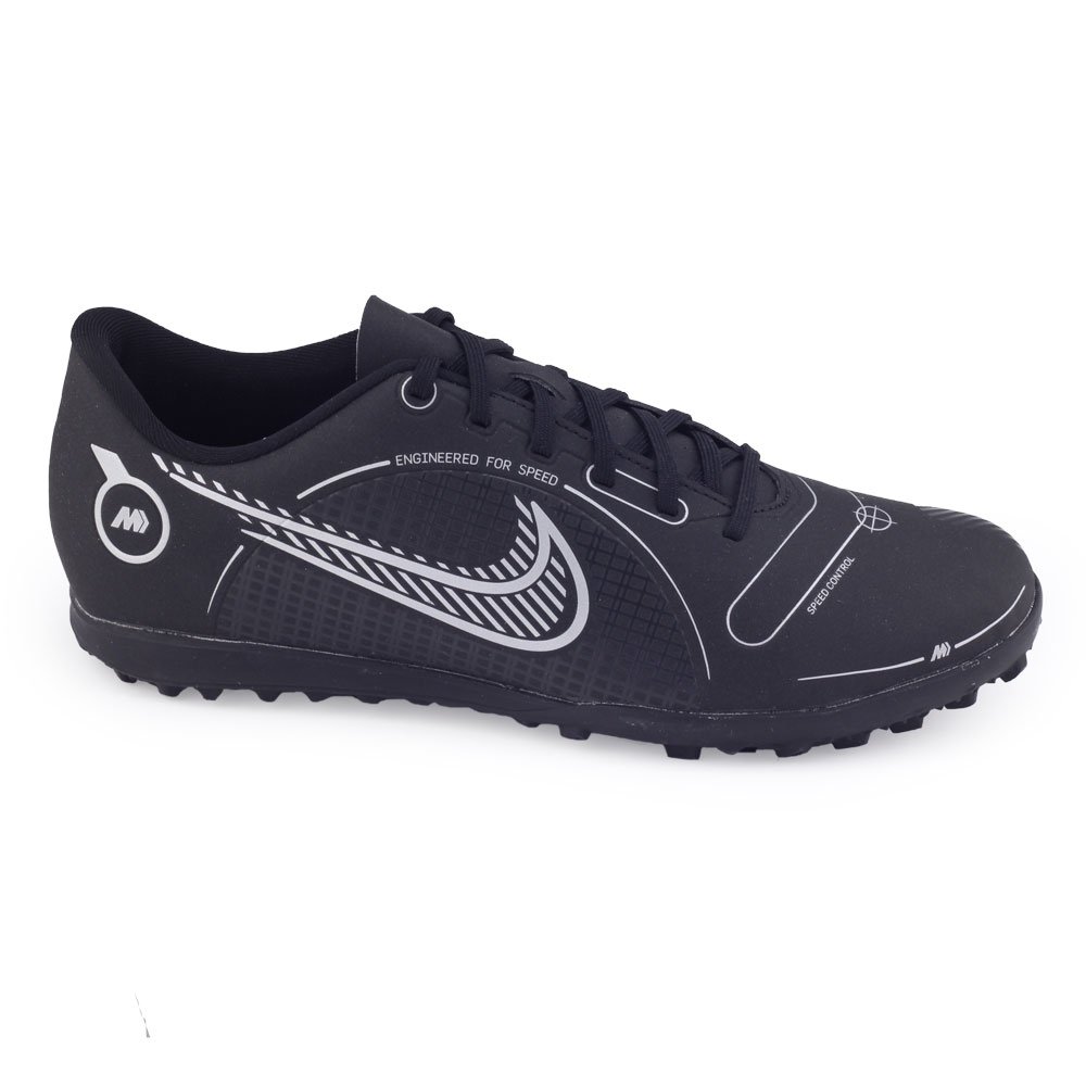 Chuteira Society Nike Vapor 14 Club TF DJ2908 Suiço Preto/Prata