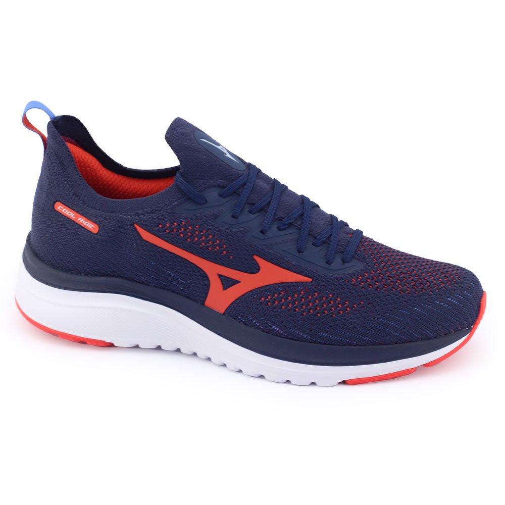 Tênis Masculino Mizuno Cool Ride 101022022 Mesh Com Tramas Marinho